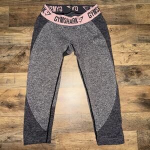 Gymshark Leggings Women Low Rise Flex Logo Contour Gym Running Workout Cropped